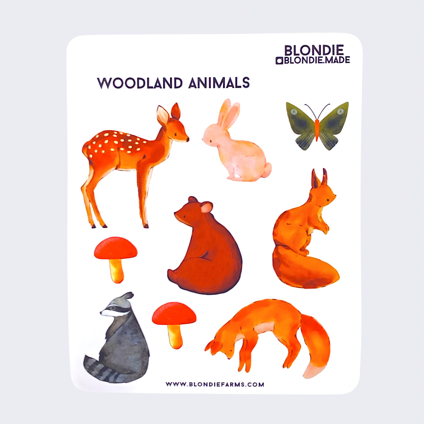 Woodland Animals Sticker Sheet