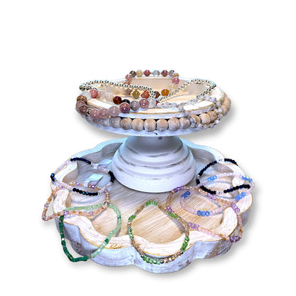 Pink and Blue Beaded Bracelet